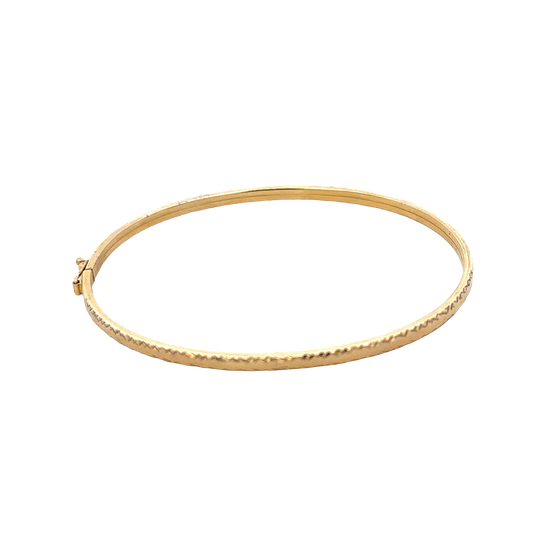 9ct yellow gold bangle 3.6g (sh25611l)