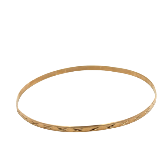 9ct yellow gold bangle 4g (sh27941b)