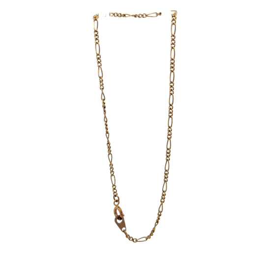 9ct yellow gold figaro bracelet 1g (sh26215b)