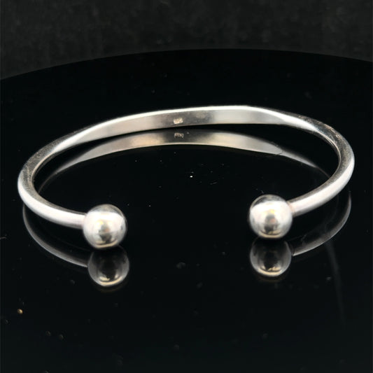 Silver torque bangle 18.7g (sh27029b)
