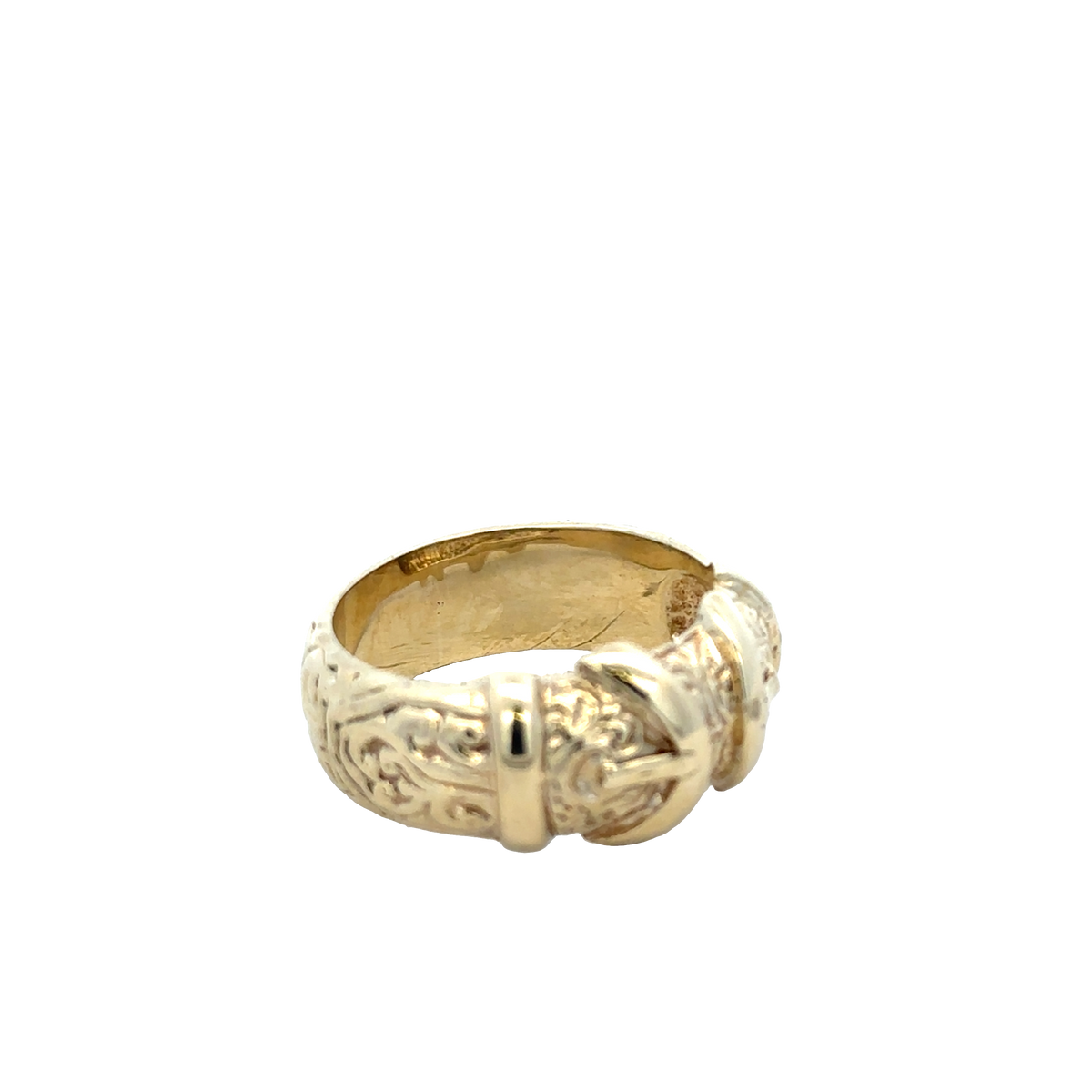 9ct yellow gold buckle ring size Y1/2 (sh25938l)