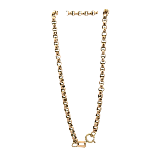 Gold bracelet in 9ct yellow gold weighing 2.4g, featuring a sleek, elegant design from Reeves and Sons.