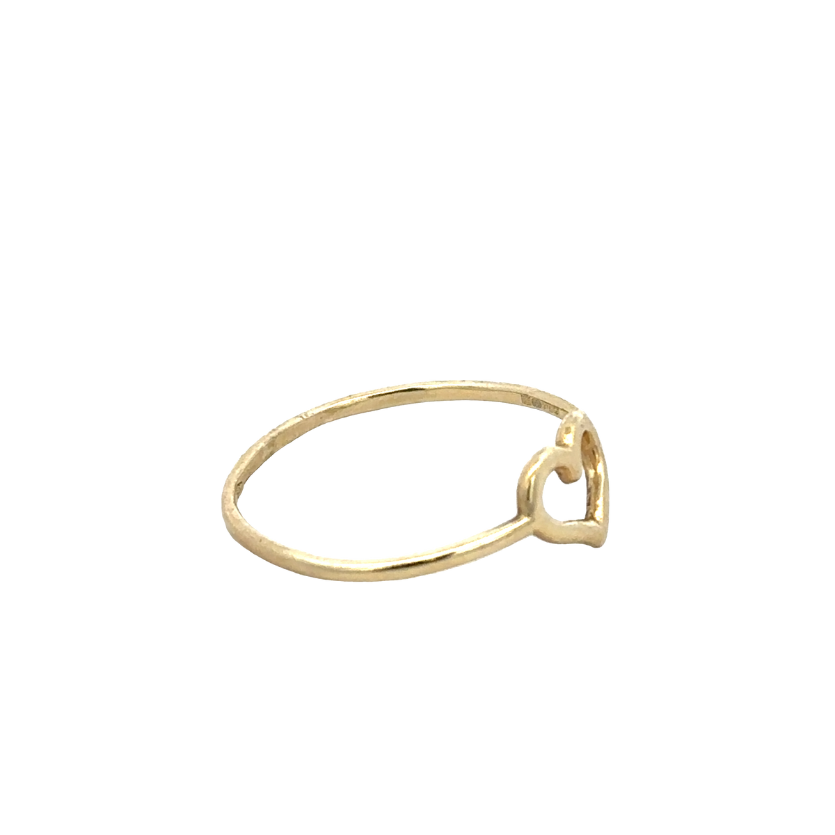 9ct yellow gold ring size P (sh28057b)