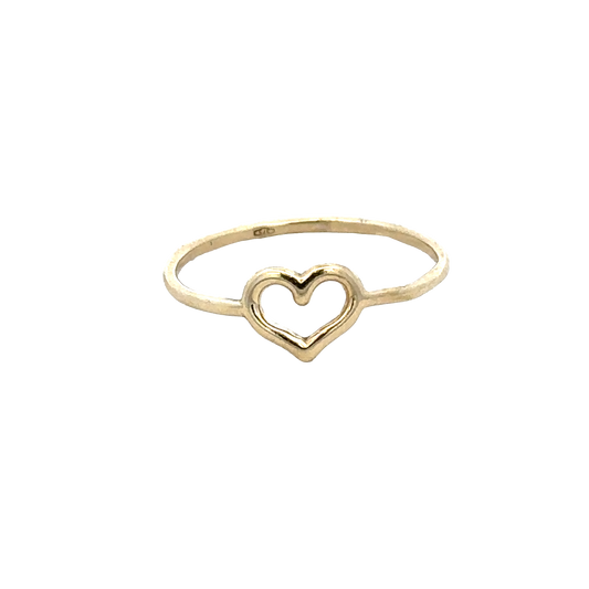 9ct yellow gold ring in size P featuring a smooth band, crafted by Reeves and Sons.