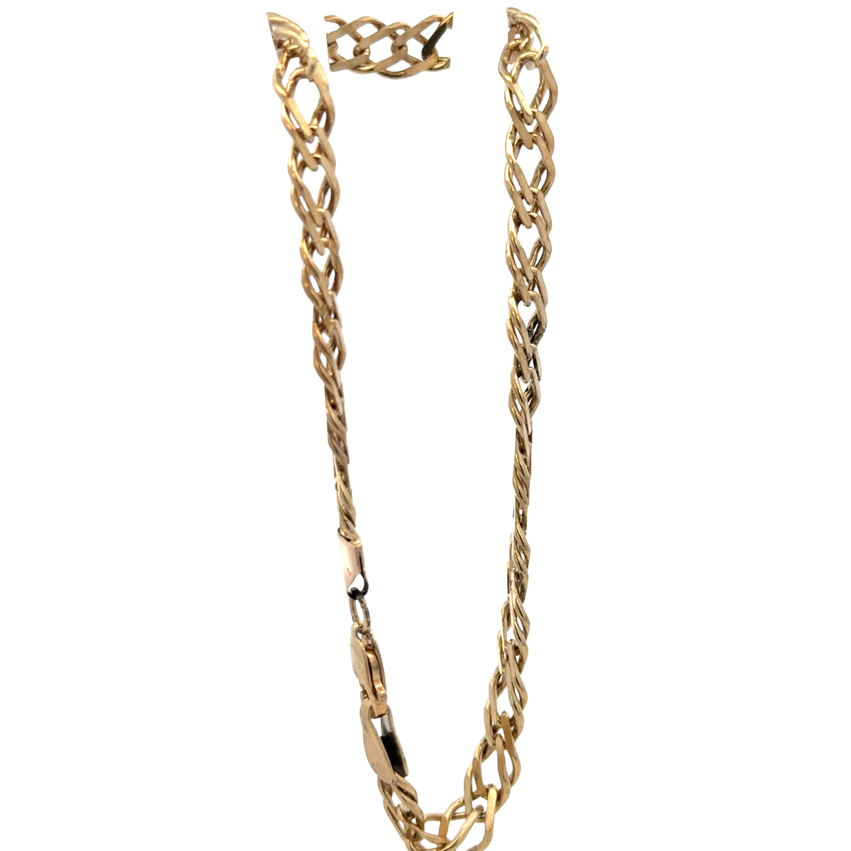 9ct yellow gold double linked bracelet 7.6g (sh27956b)