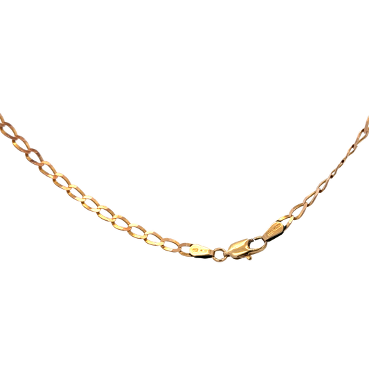9ct yellow gold curb chain 5.9g (sh25775l)