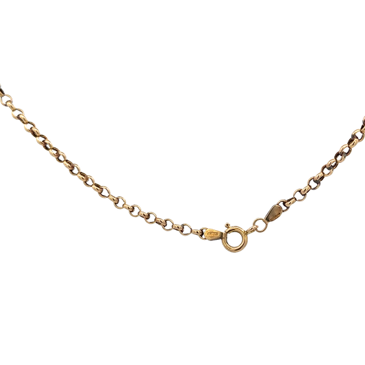 9ct yellow gold belcher chain 5.6g (sh27814b)