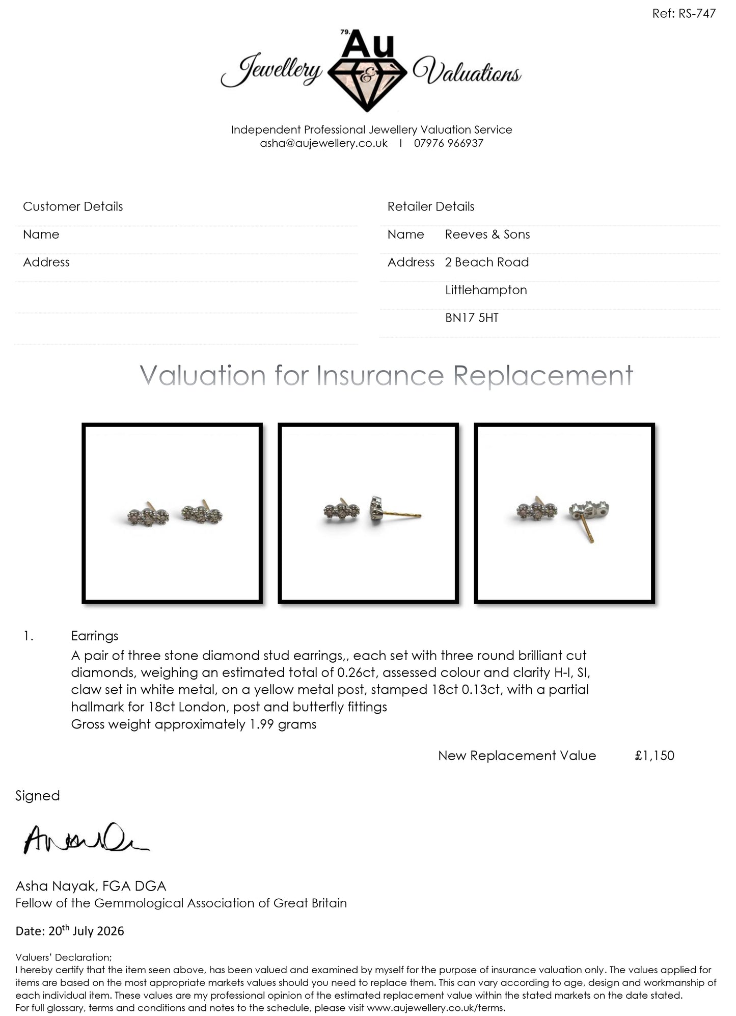 18ct yellow and white gold diamond stud earrings sh26734b