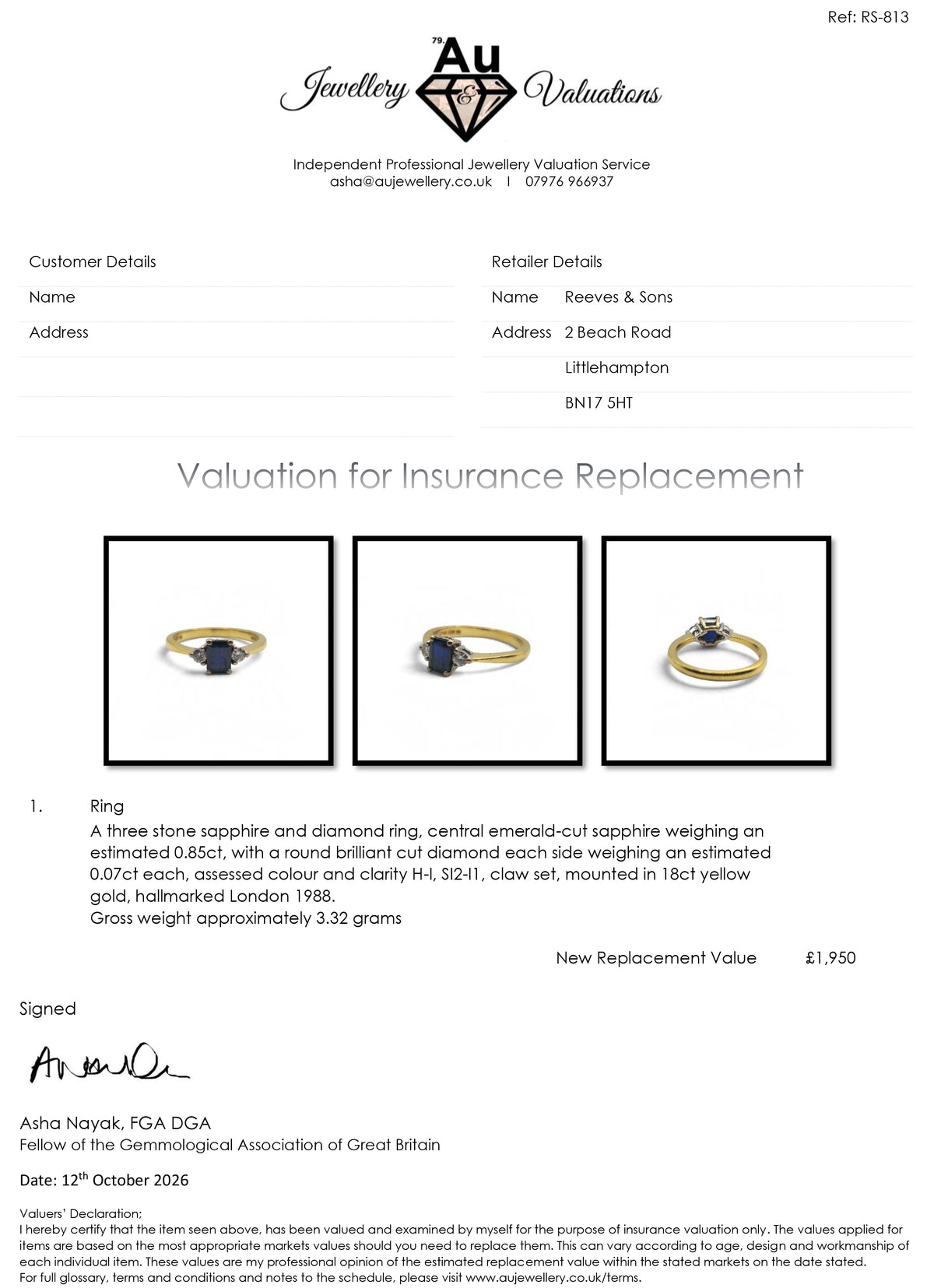 18ct yellow gold sapphire and diamond ring sh27554b