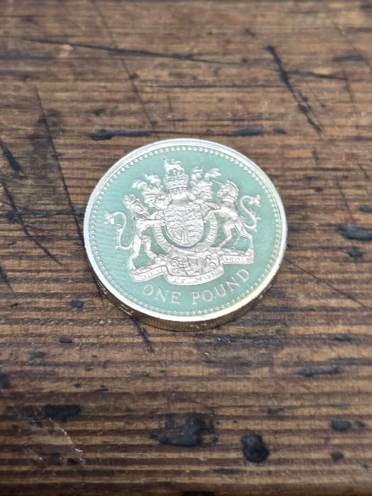 UK 2003 Queen Elizabeth II One Pound (£1) Silver Proof Coin – Royal Arms Design