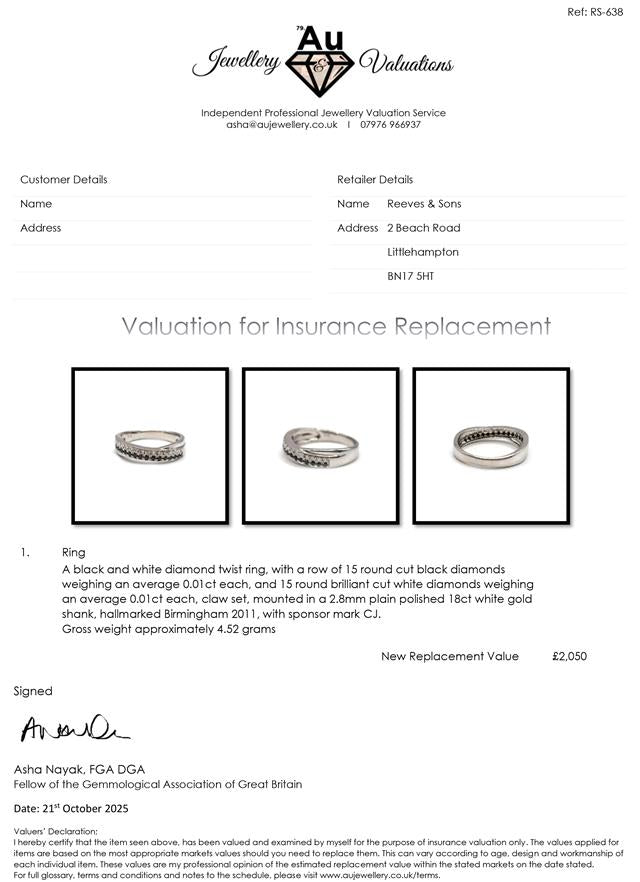 18ct white gold diamond ring with a sparkling central diamond, elegant design, unbranded jewelry.