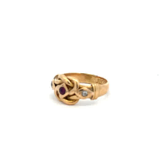 18ct yellow gold diamond ring in size M with sparkling diamonds, featuring a classic and elegant design.