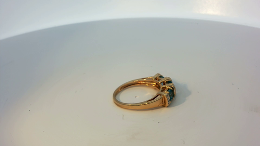 9ct gold ring in size L1/2, unbranded, with a smooth polished finish and classic band design.