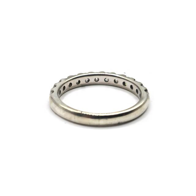 9ct white gold diamond ring with a central diamond, showcasing a sleek and elegant design, unbranded jewelry.