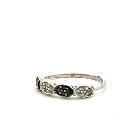9ct white gold diamond ring in size K1/2 featuring a sparkling diamond setting, unbranded jewelry.