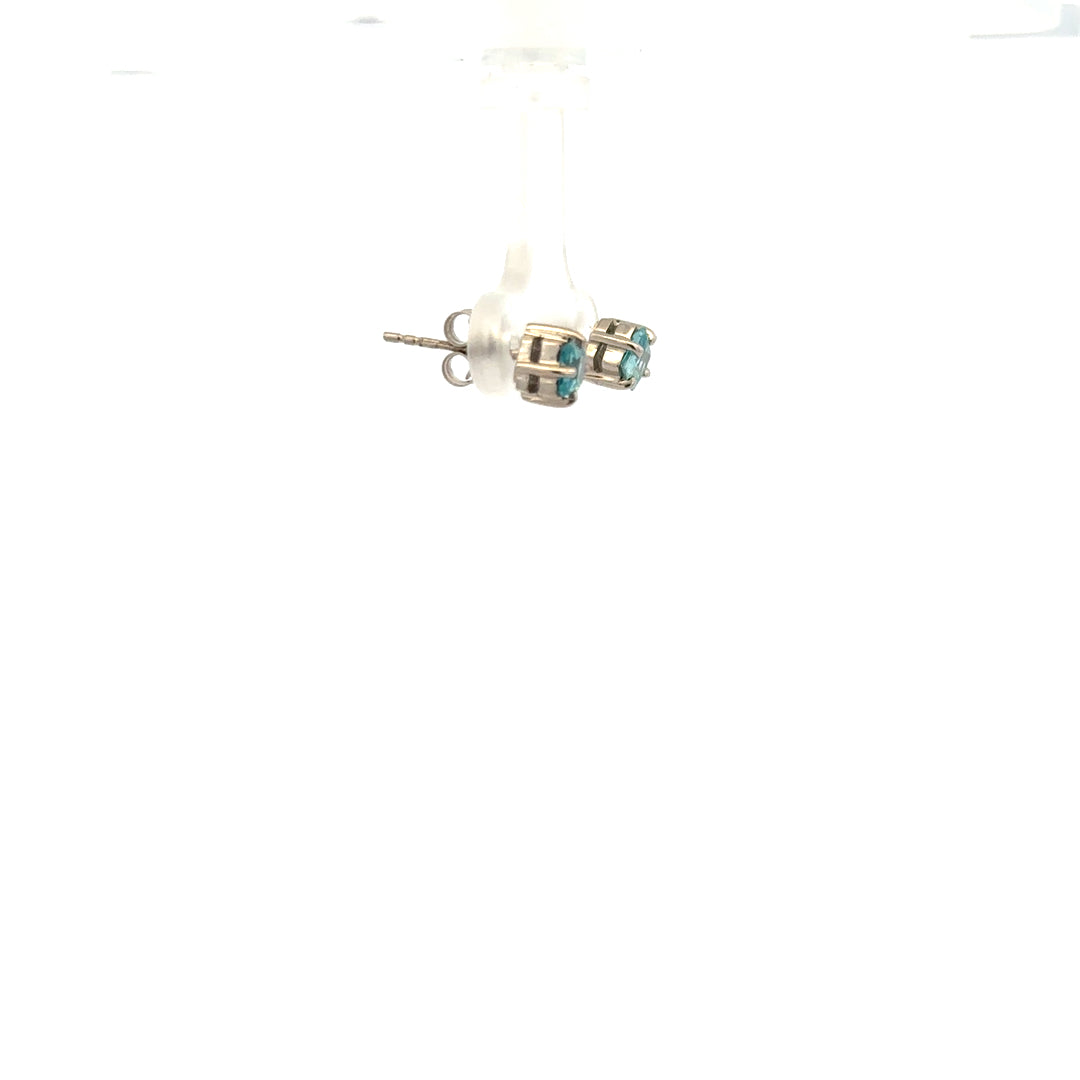 9ct white gold earrings weighing 1.3g, unbranded jewelry with a sleek, elegant design for everyday wear.