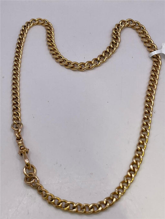 9ct yellow gold chain weighing 36.8g, unbranded, with detailed links visible in this image.