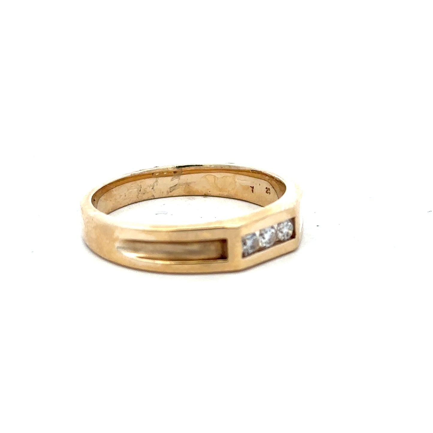 9ct yellow gold diamond ring in size Y with sparkling diamonds, unbranded jewelry piece displayed on a neutral background.