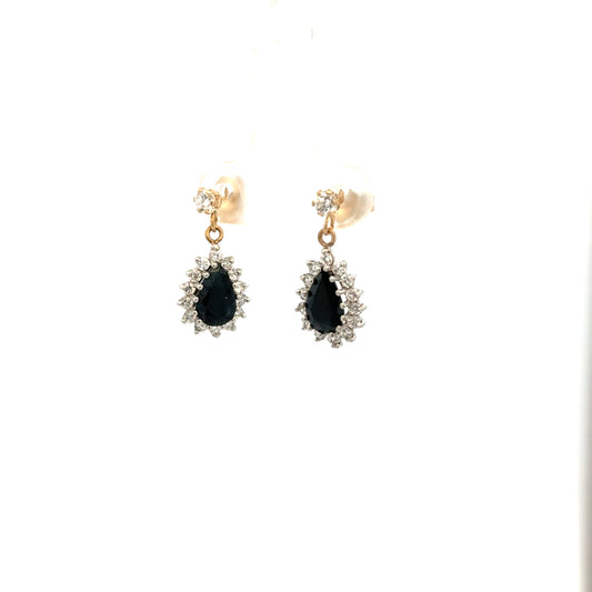 9ct yellow gold earrings weighing 1.9g, unbranded, featuring a classic design with a shiny finish, ideal for everyday wear.