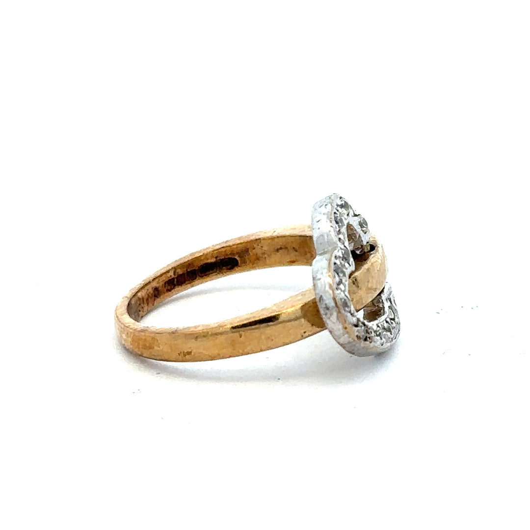 9ct yellow gold ring in size I with a smooth polished band, showcasing a classic jewelry style.