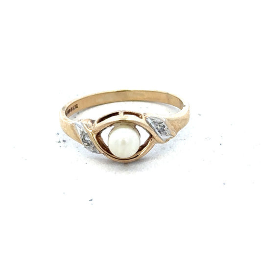 9ct yellow gold ring size K1/2 with a smooth band, unbranded jewelry, shown close-up on a plain background.