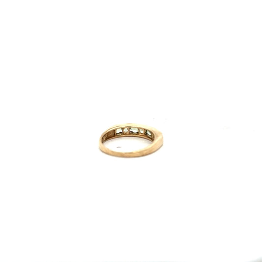 9ct yellow gold ring in size M with a smooth polished band, unbranded jewelry, shiny and elegant design.