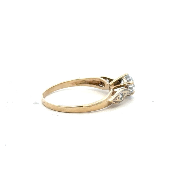 9ct yellow gold ring in size M1/2, featuring a simple band design, unbranded jewelry for women or special occasions.