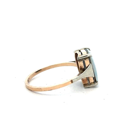 9ct yellow gold ring in size N, unbranded, showcasing a smooth polished band with a classic design.