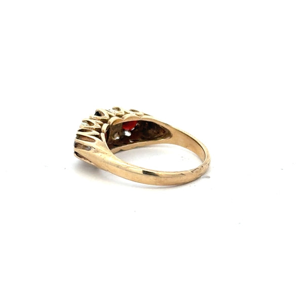 9ct yellow gold ring in size O, featuring a smooth polished band, unbranded, shown on a plain background.