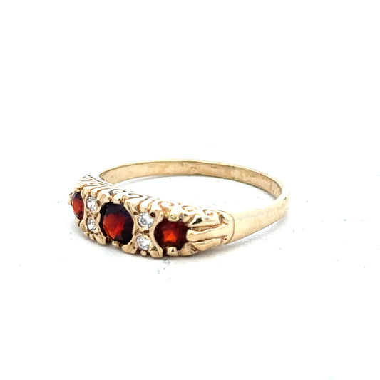 9ct yellow gold ring in size O1/2, featuring a simple band design, unbranded, shiny polished finish.