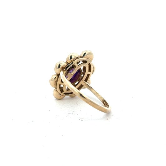 9ct yellow gold ring in size R1/2, unbranded, showcasing a smooth band and polished finish.