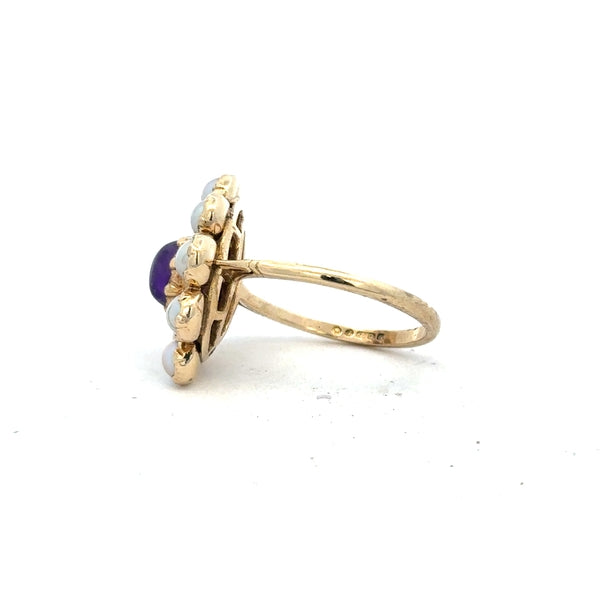 9ct yellow gold ring in size R1/2, unbranded, showcasing a smooth band with a polished finish.