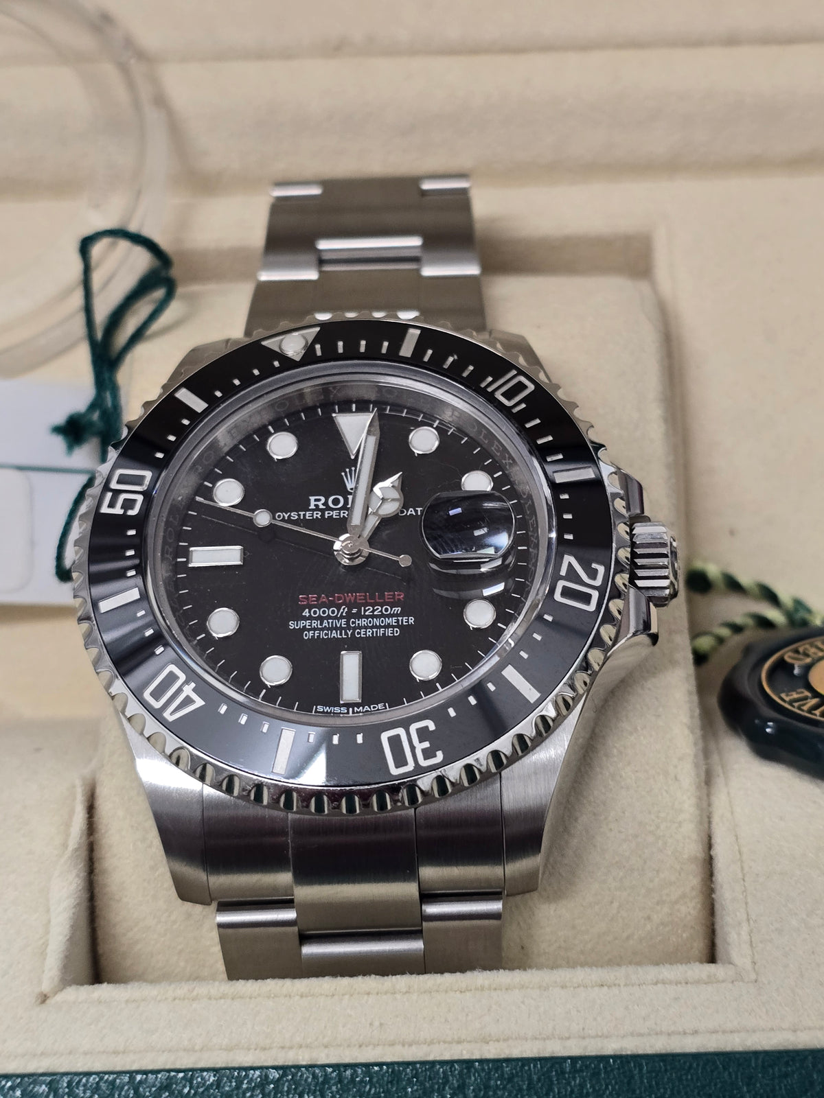 Rolex Sea-Dweller 43mm Ref. 126600 watch with black dial and Oystersteel case, full set from 2017