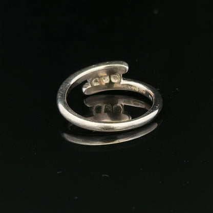 18ct white gold diamond ring size M.5 with sparkling diamonds, weighing 4.2g, unbranded jewelry displayed on a neutral background.
