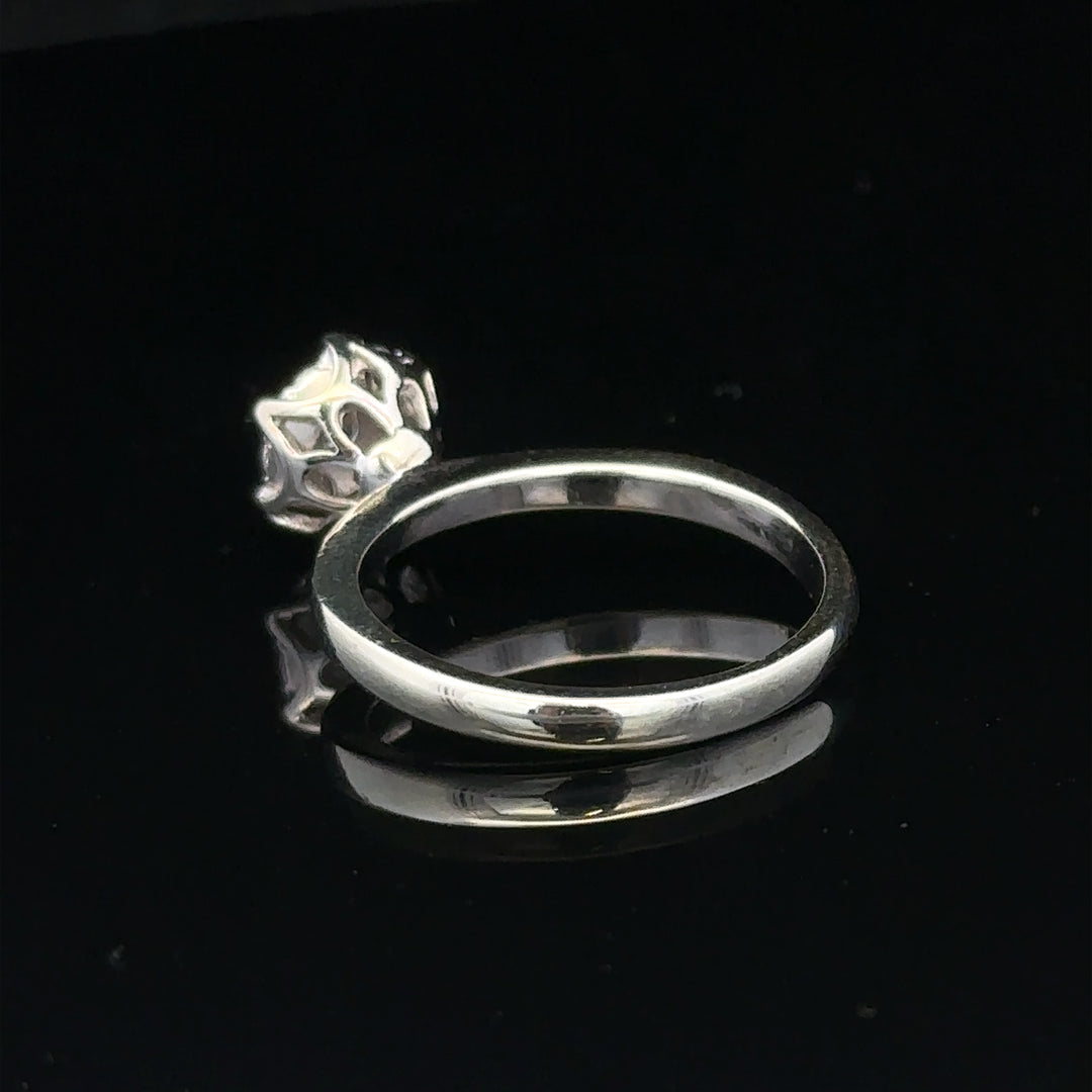 9ct white gold diamond ring, size M, 3.2g, showcasing the elegant band with sparkling diamonds.
