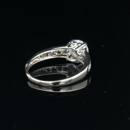 9ct white gold ring, size L 1/2, 2g, unbranded, with a simple band design, shown on a plain background.