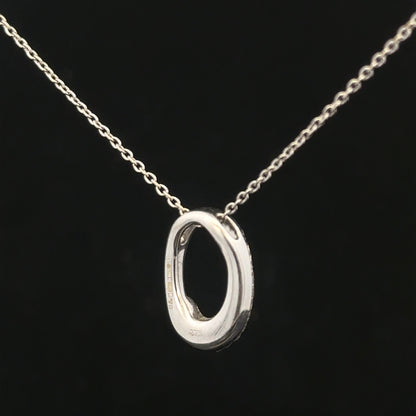 9ct white gold chain with a white gold and diamond pendant, showcasing elegant jewelry design and sparkling gemstone detail.