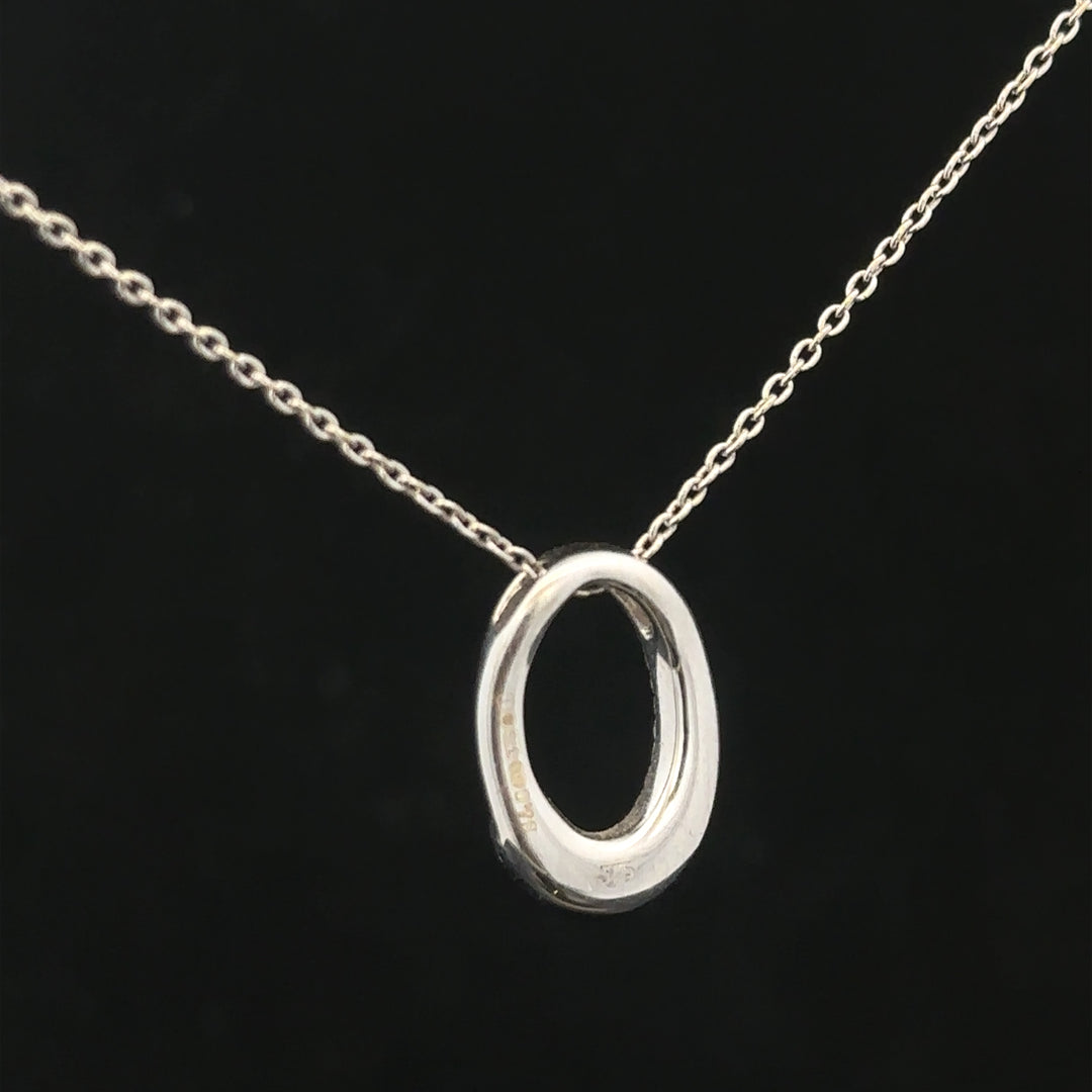 9ct white gold chain with a white gold and diamond pendant, showcasing a elegant jewelry piece with sparkling diamond accents.