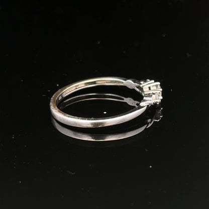 9ct white gold diamond ring in size Q1/2 featuring sparkling diamonds and a sleek, elegant design.