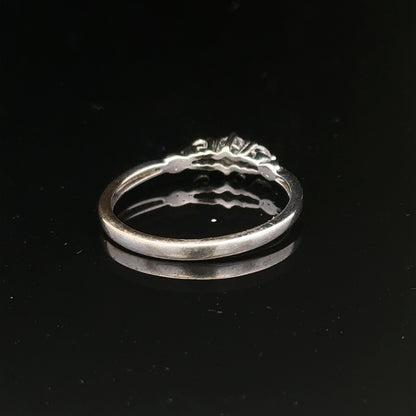 9ct white gold diamond ring size Q1/2 with sparkling diamonds, showcasing an elegant unbranded jewelry design.