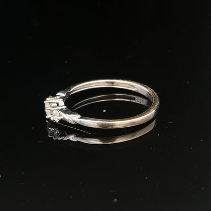 9ct white gold diamond ring size Q1/2 with sparkling diamonds, featuring a sleek band and elegant design.