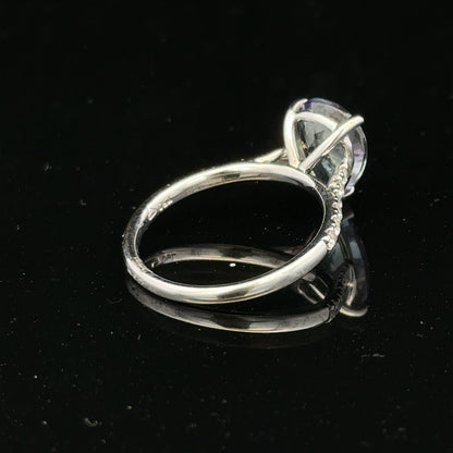 18ct white gold diamond ring size L1/2 with sparkling diamonds, elegant jewelry piece, unbranded, close-up view of the ring.