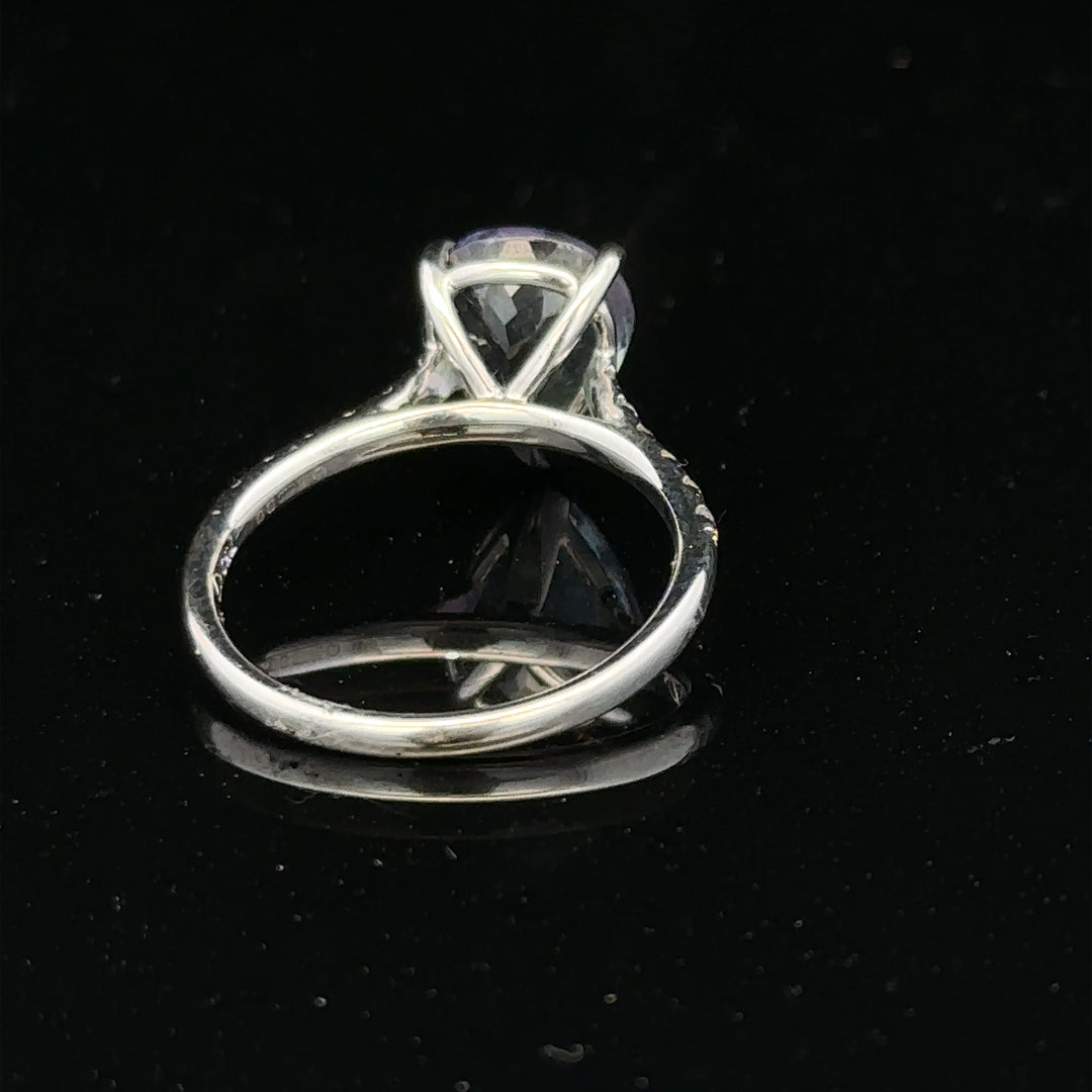 18ct white gold diamond ring in size L 1/2, featuring a sparkling diamond setting and sleek band design.