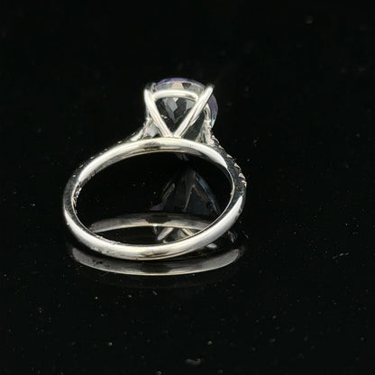 18ct white gold diamond ring in size L 1/2, featuring a sparkling diamond setting and sleek band design.