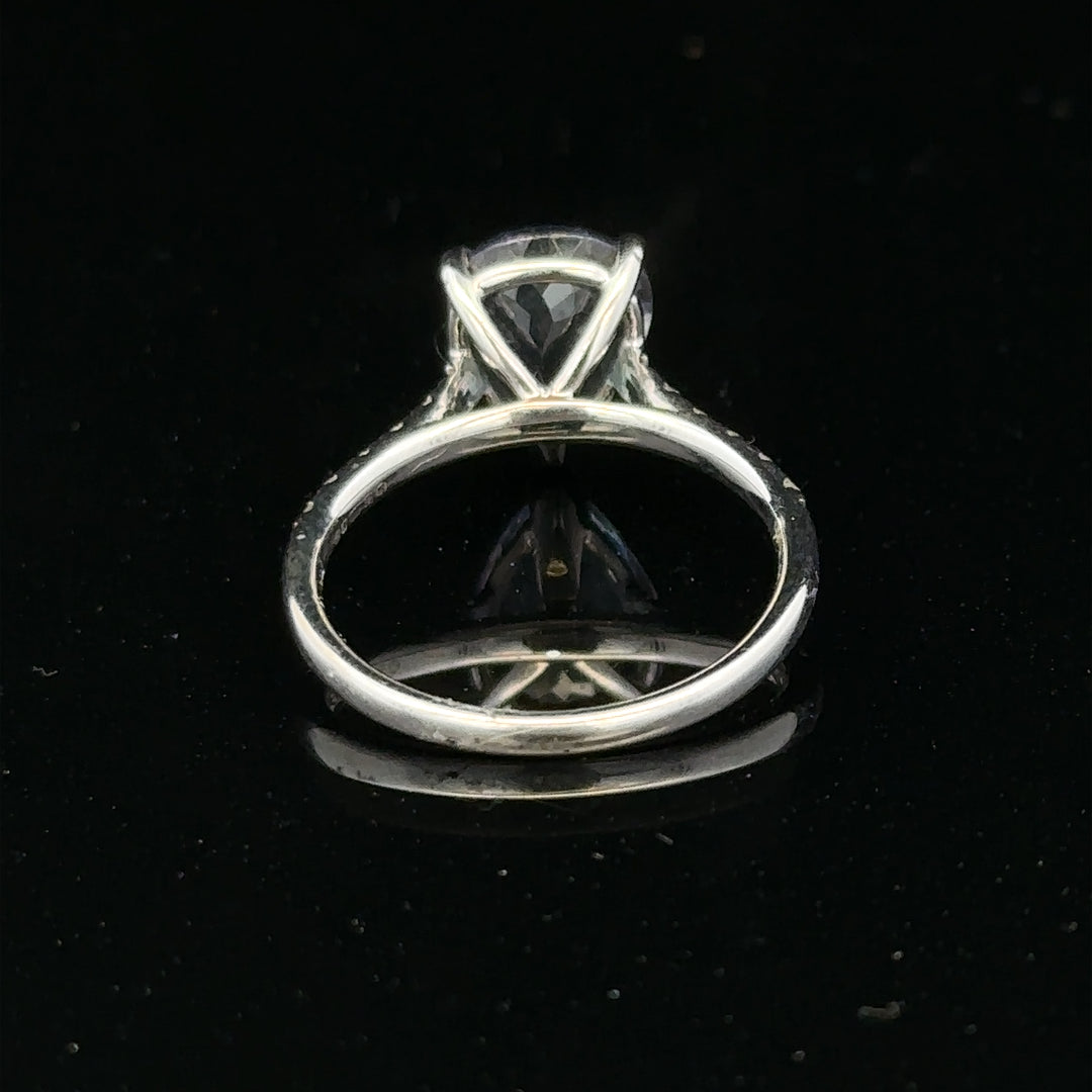 18ct white gold diamond ring in size L1/2 with sparkling diamonds, elegant jewelry piece.