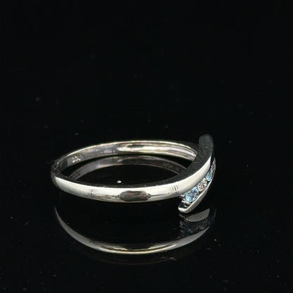 9ct white gold diamond ring in size N1/2 featuring sparkling diamonds set in a sleek band.