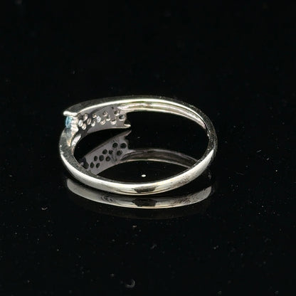 9ct white gold diamond ring size N1/2, featuring sparkling diamonds in a sleek band, designed for elegance and style.