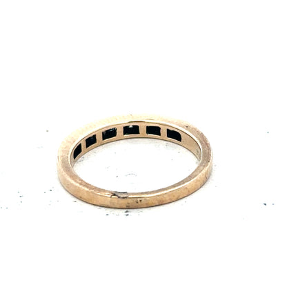 9ct yellow gold diamond ring with 1/4 carat total weight, size J1/2, featuring a sparkling diamond setting.