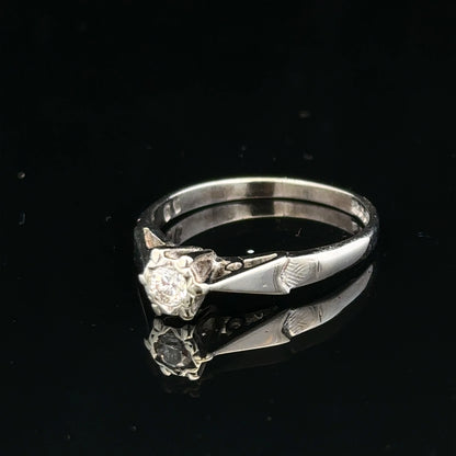9ct white gold diamond ring with sparkling stones, elegant jewelry piece featuring a classic design and unbranded craftsmanship.