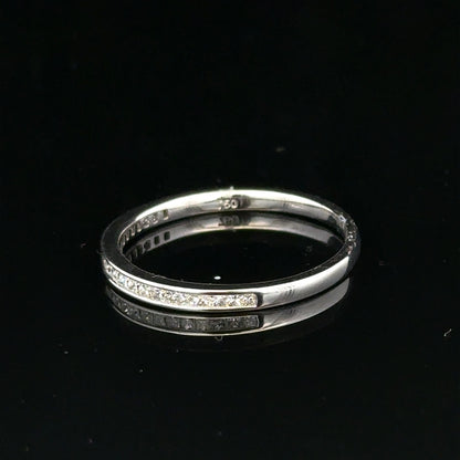 18ct white gold diamond ring size Q1/2 with sparkling diamonds, elegant unbranded jewelry, detailed close-up shot.